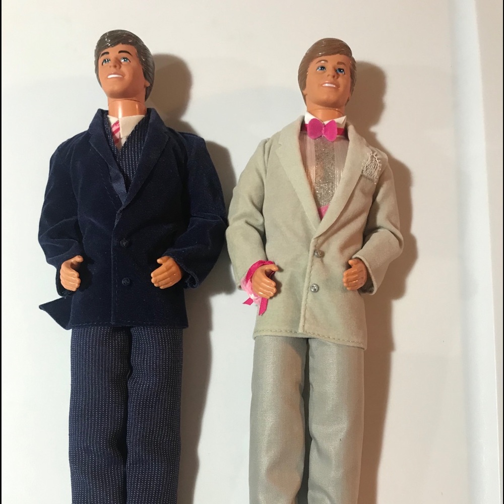 Two Ken Barbie Dolls Vintage